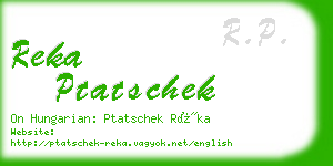 reka ptatschek business card